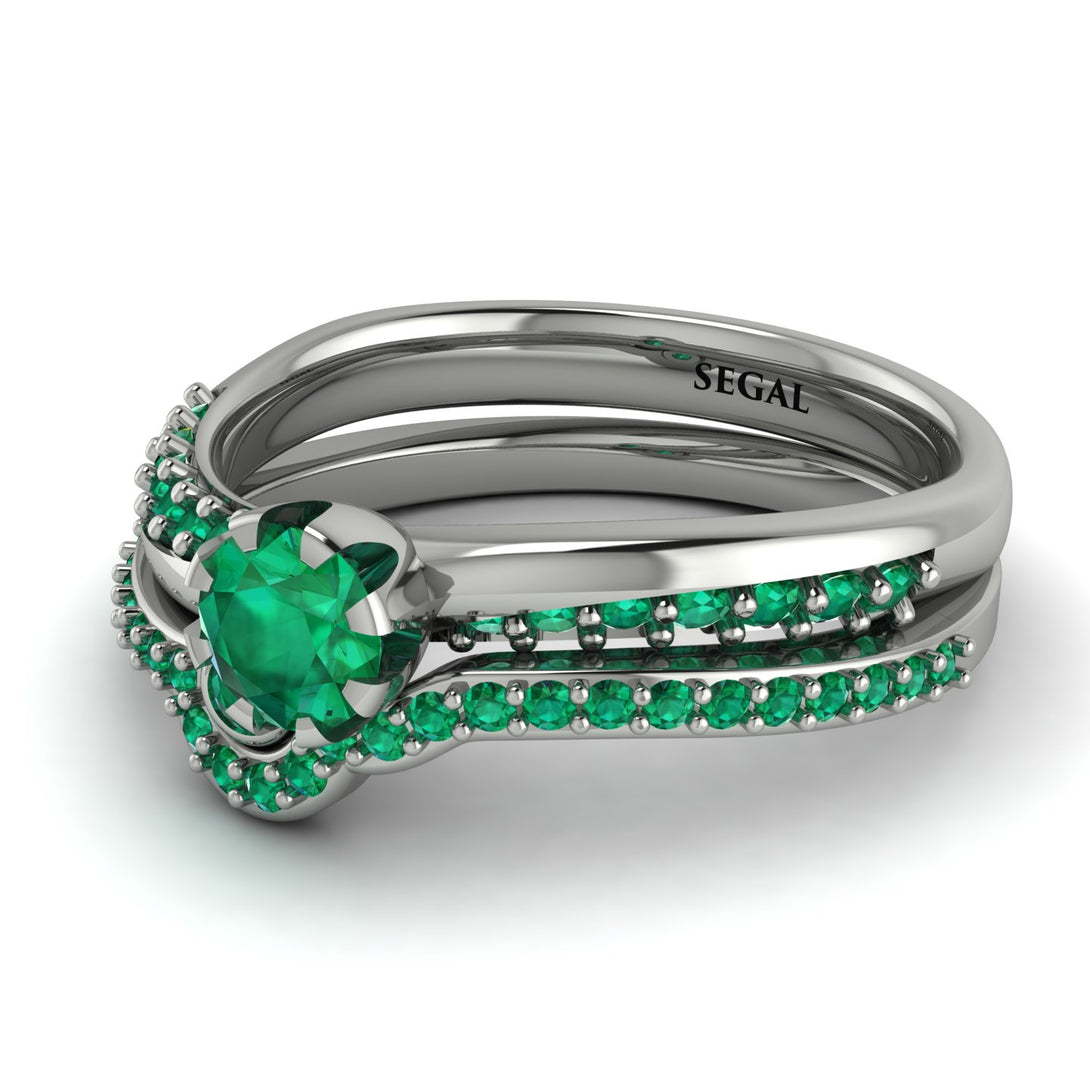 Delicate Emerald Bridal Set - Karen No. 21