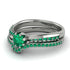 Delicate Emerald Bridal Set - Karen No. 21