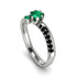 Delicate Emerald Engagement Ring - Karen No. 36