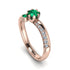 Delicate Emerald Engagement Ring - Karen No. 5