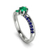 Delicate Emerald Engagement Ring - Karen No. 66