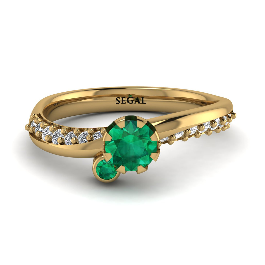 Delicate Emerald Engagement Ring - Karen No. 4
