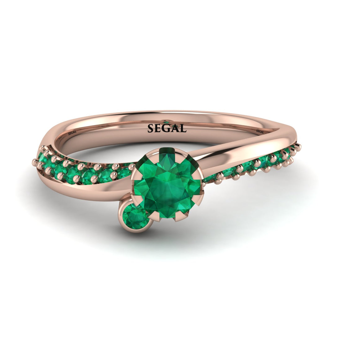 Delicate Emerald Engagement Ring - Karen No. 20