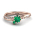 Delicate Emerald Engagement Ring - Karen No. 5