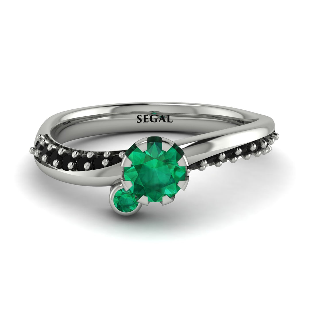 Delicate Emerald Engagement Ring - Karen No. 36