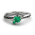 Delicate Emerald Engagement Ring - Karen No. 36