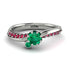 Delicate Emerald Engagement Ring - Karen No. 51