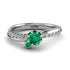Delicate Emerald Engagement Ring - Karen No. 6