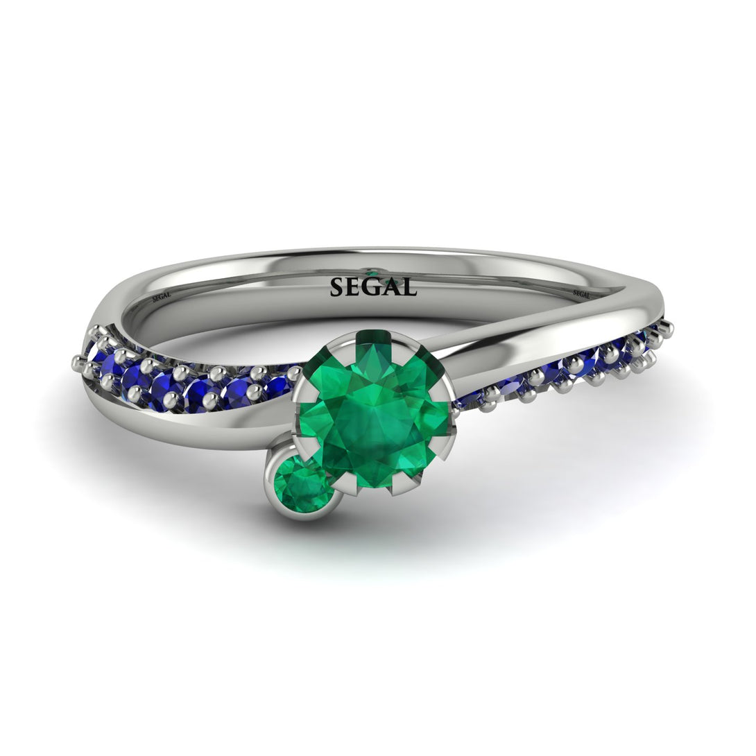 Delicate Emerald Engagement Ring - Karen No. 66