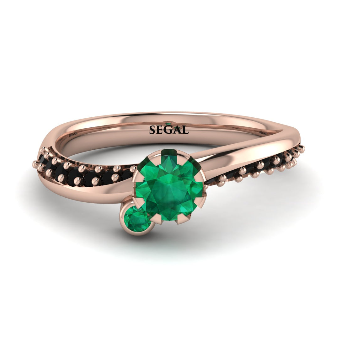 Delicate Emerald Engagement Ring - Karen No. 35