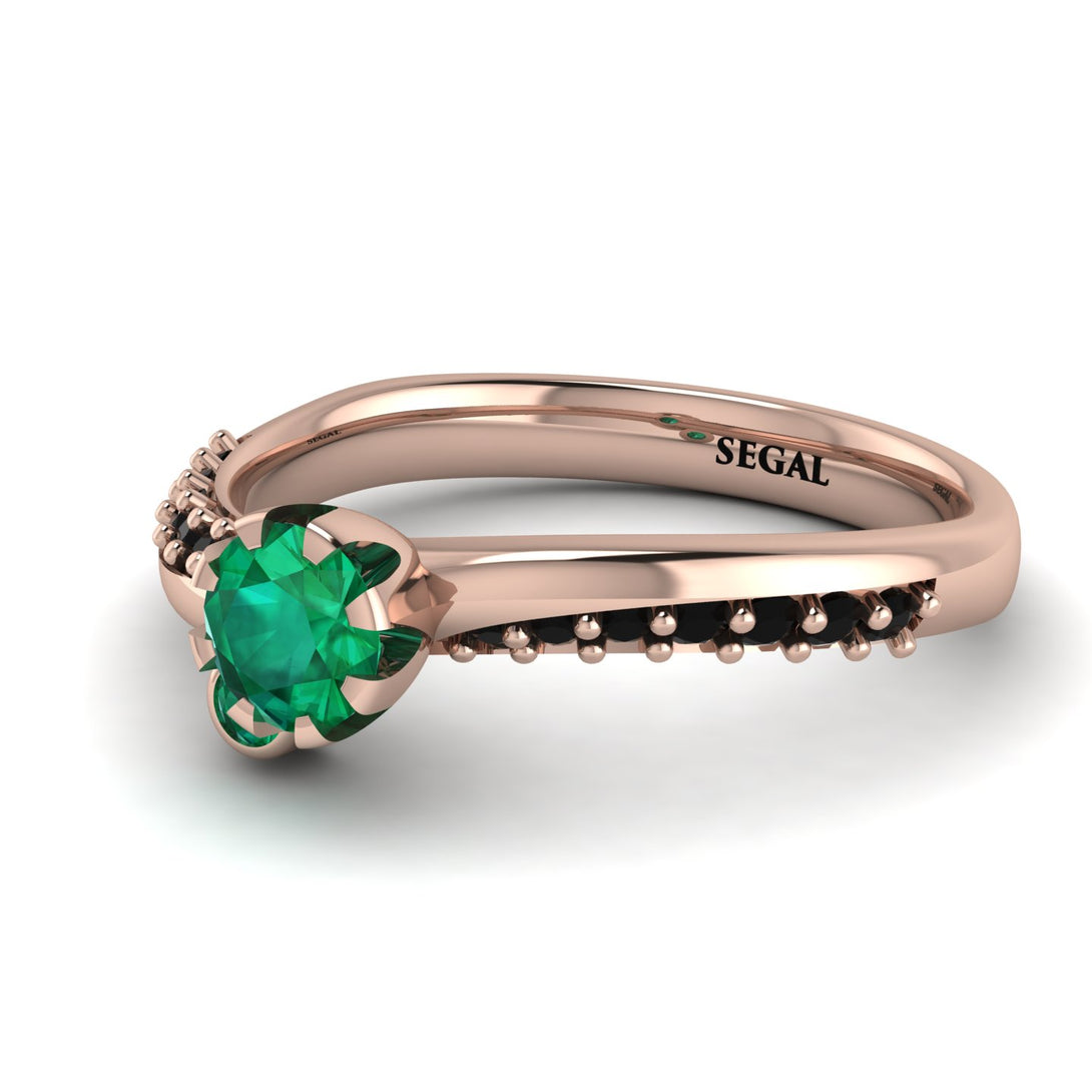 Delicate Emerald Engagement Ring - Karen No. 35
