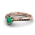 Delicate Emerald Engagement Ring - Karen No. 35