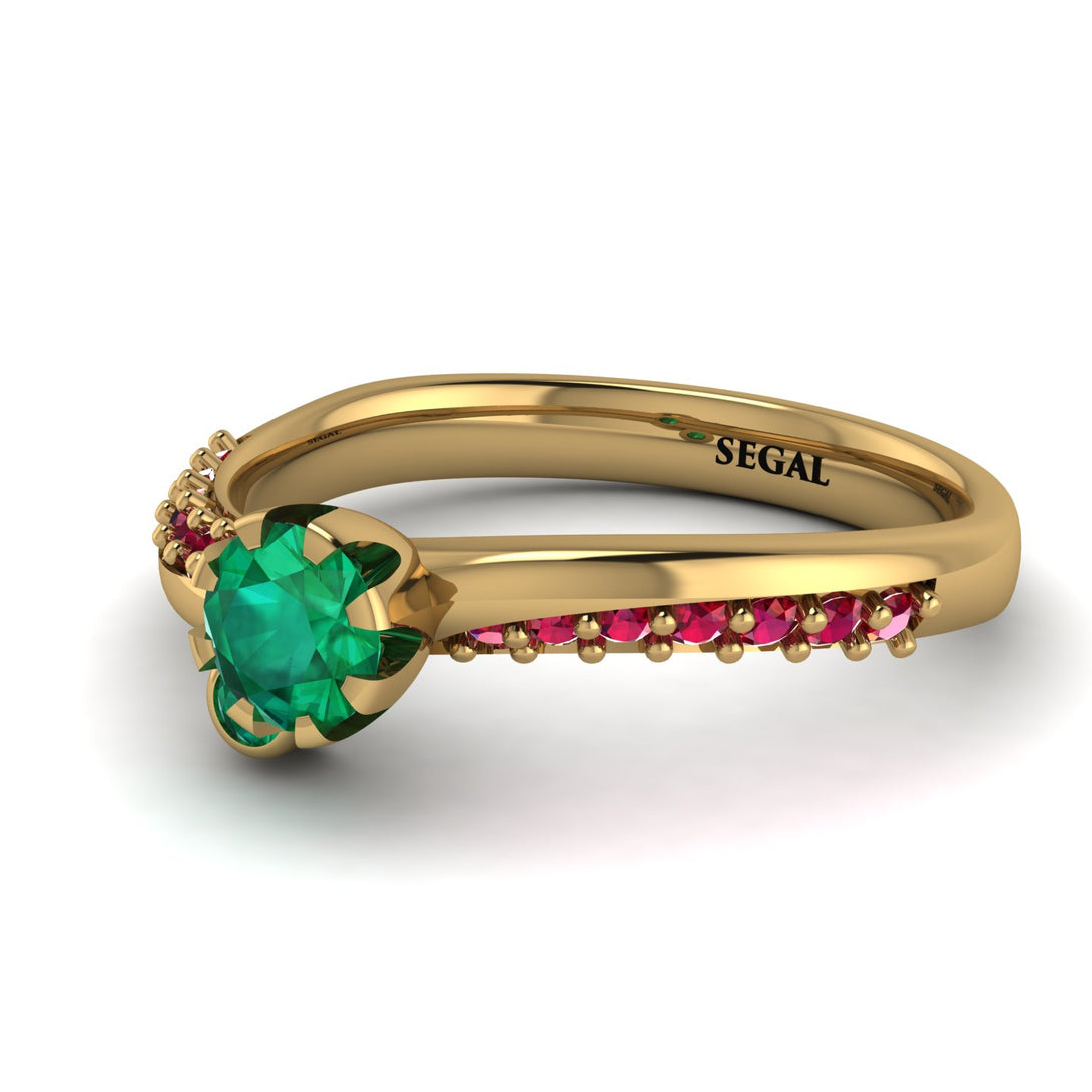 Delicate Emerald Engagement Ring - Karen No. 49