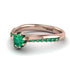 Delicate Emerald Engagement Ring - Karen No. 20