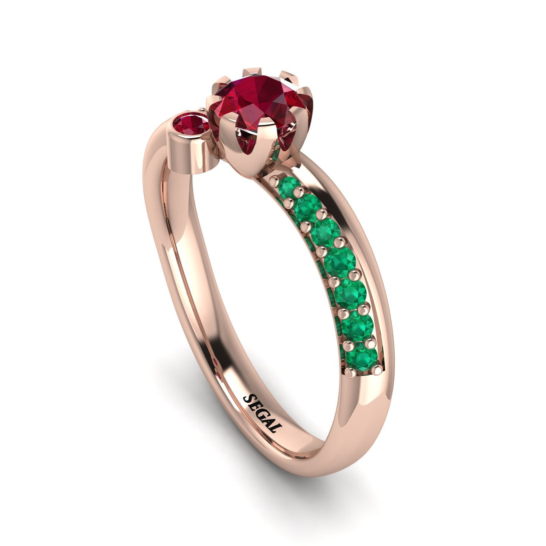 Delicate Ruby Engagement Ring - Karen No. 26