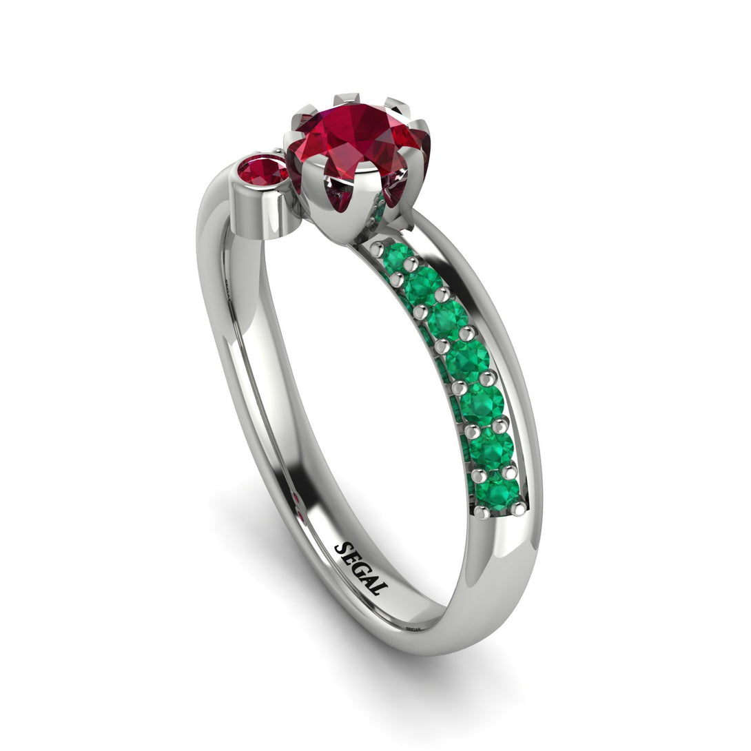 Delicate Ruby Engagement Ring - Karen No. 27