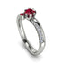 Delicate Ruby Engagement Ring - Karen No. 12