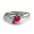 Delicate Ruby Engagement Ring - Karen No. 12