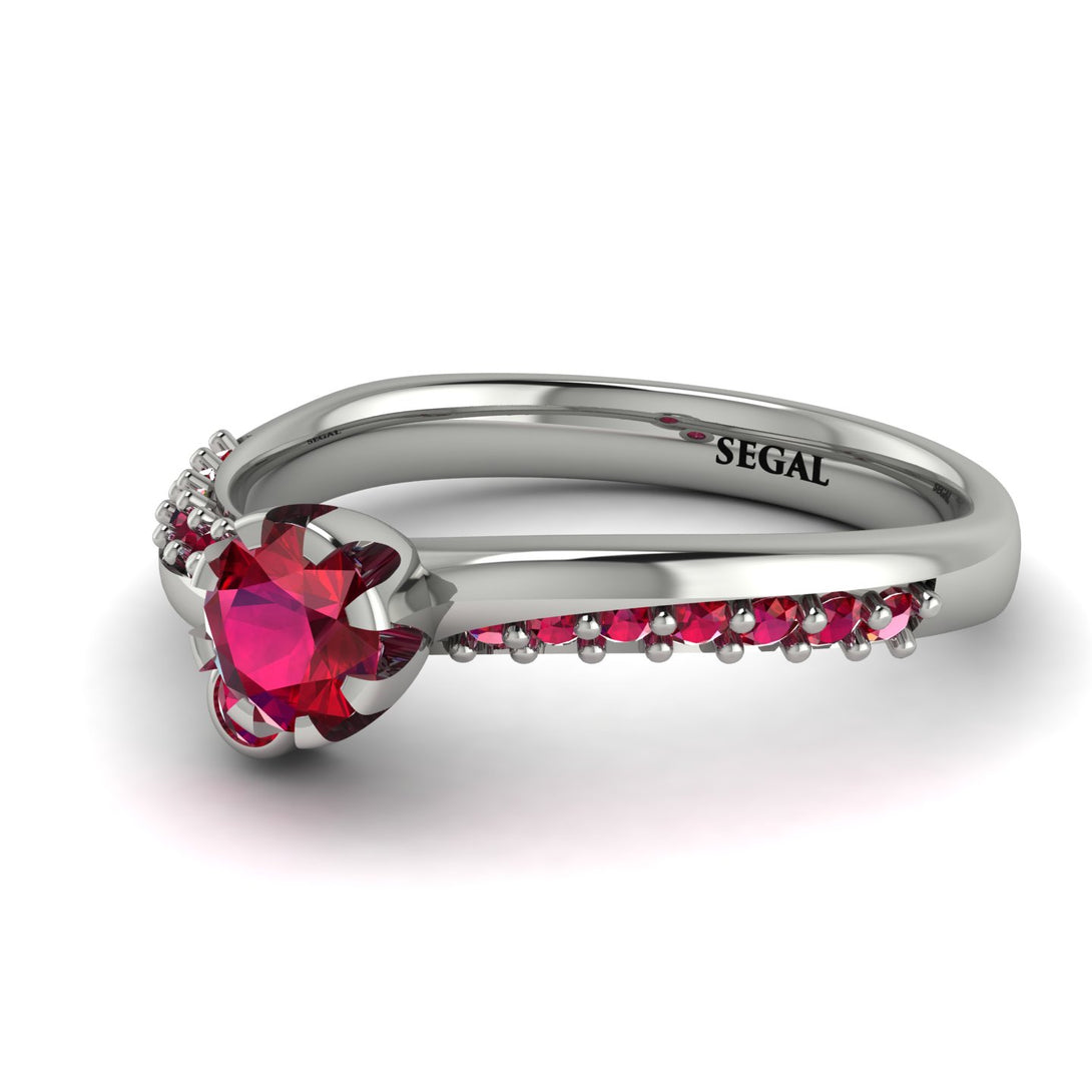 Delicate Ruby Engagement Ring - Karen No. 57