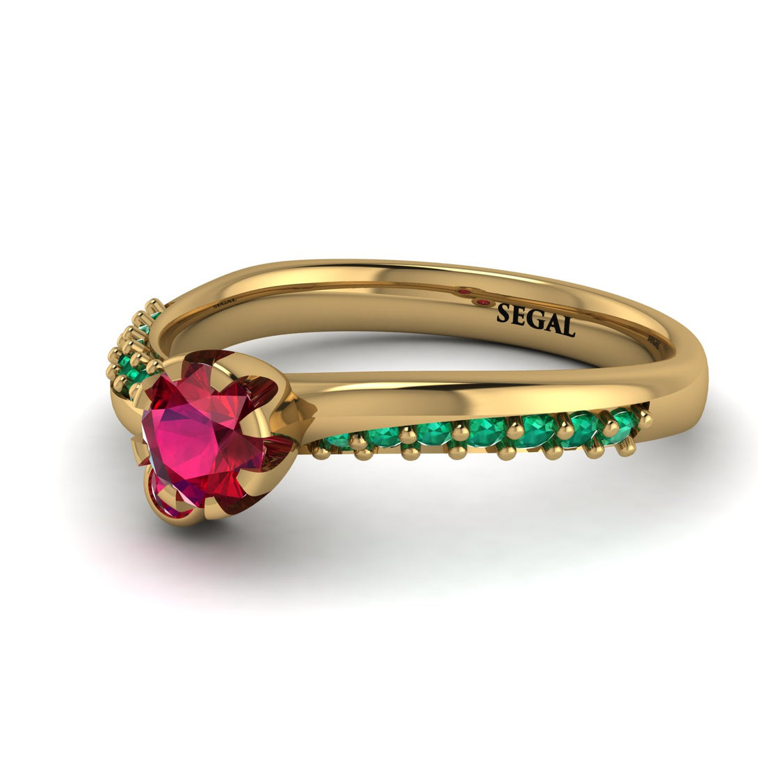 Delicate Ruby Engagement Ring - Karen No. 25