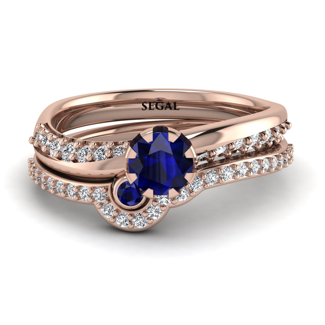 Delicate Sapphire Bridal Set - Karen No. 14