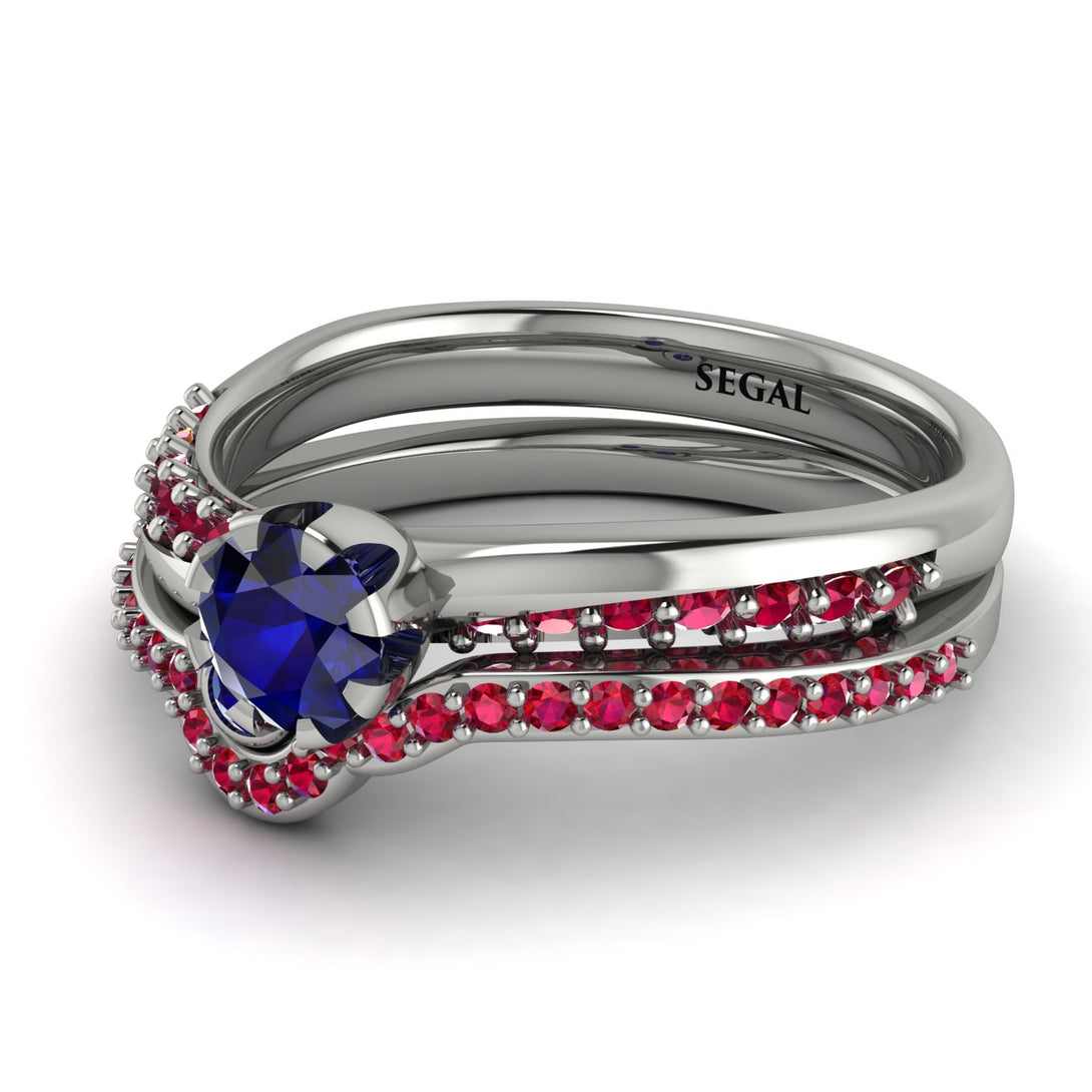 Delicate Sapphire Bridal Set - Karen No. 60