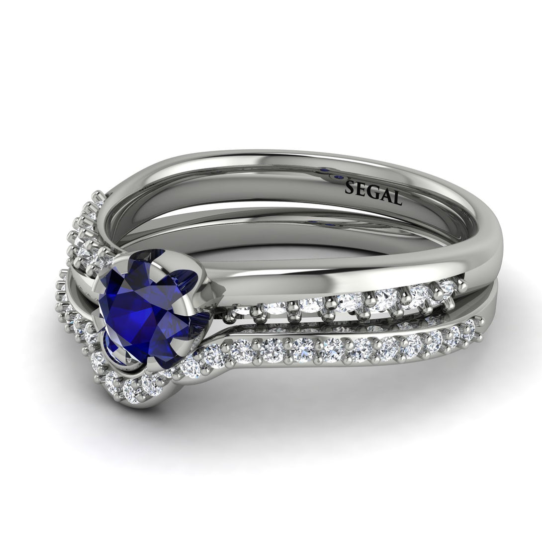 Delicate Sapphire Bridal Set - Karen No. 15