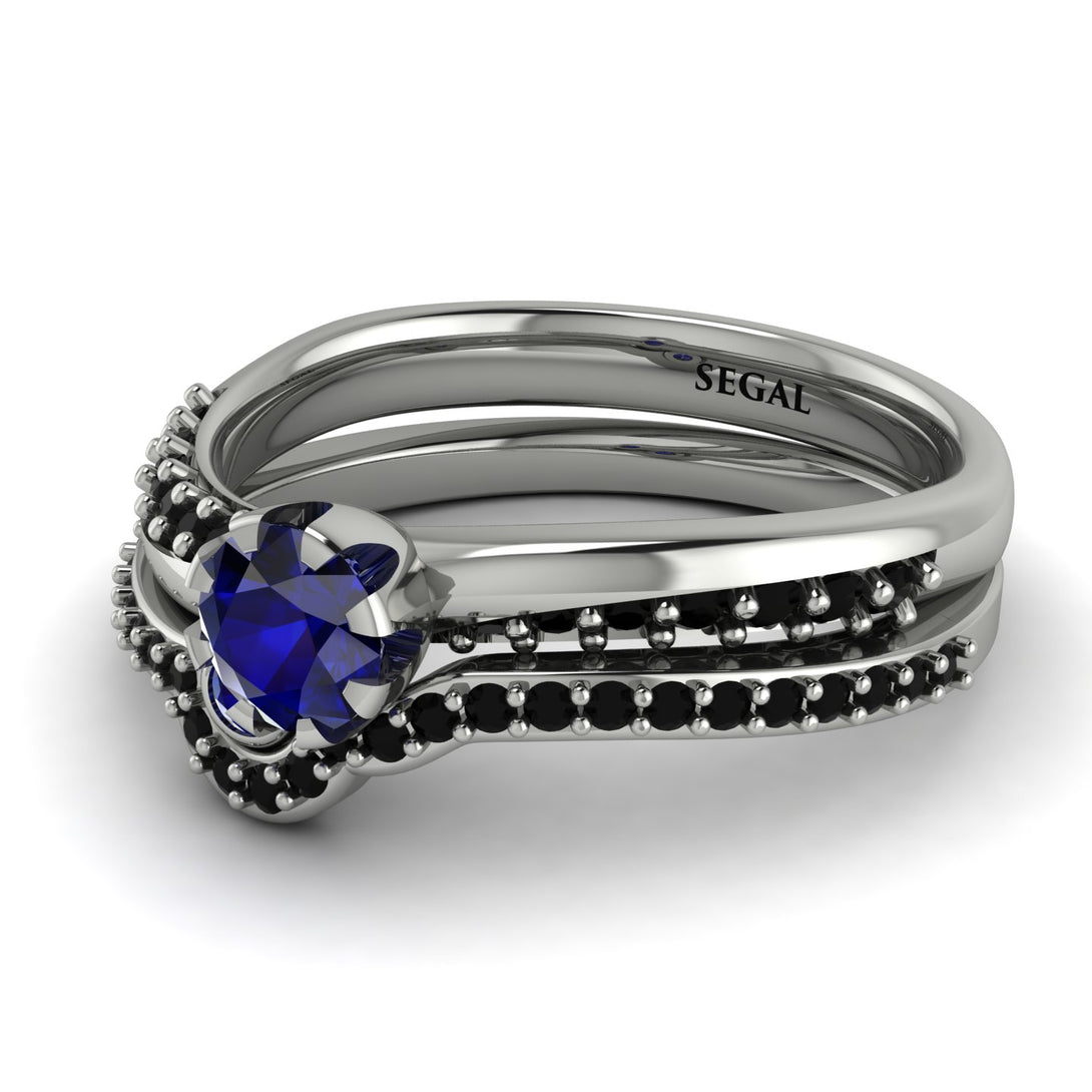 Delicate Sapphire Bridal Set - Karen No. 45