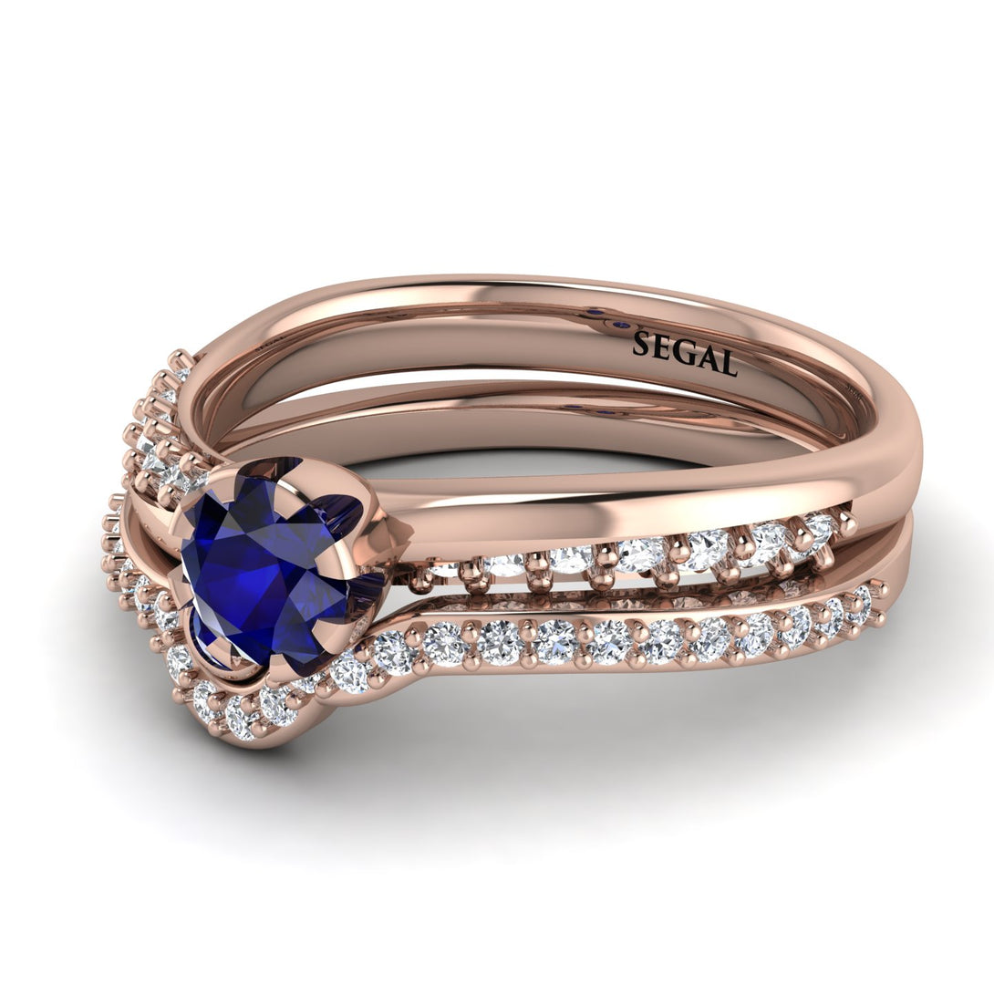 Delicate Sapphire Bridal Set - Karen No. 14