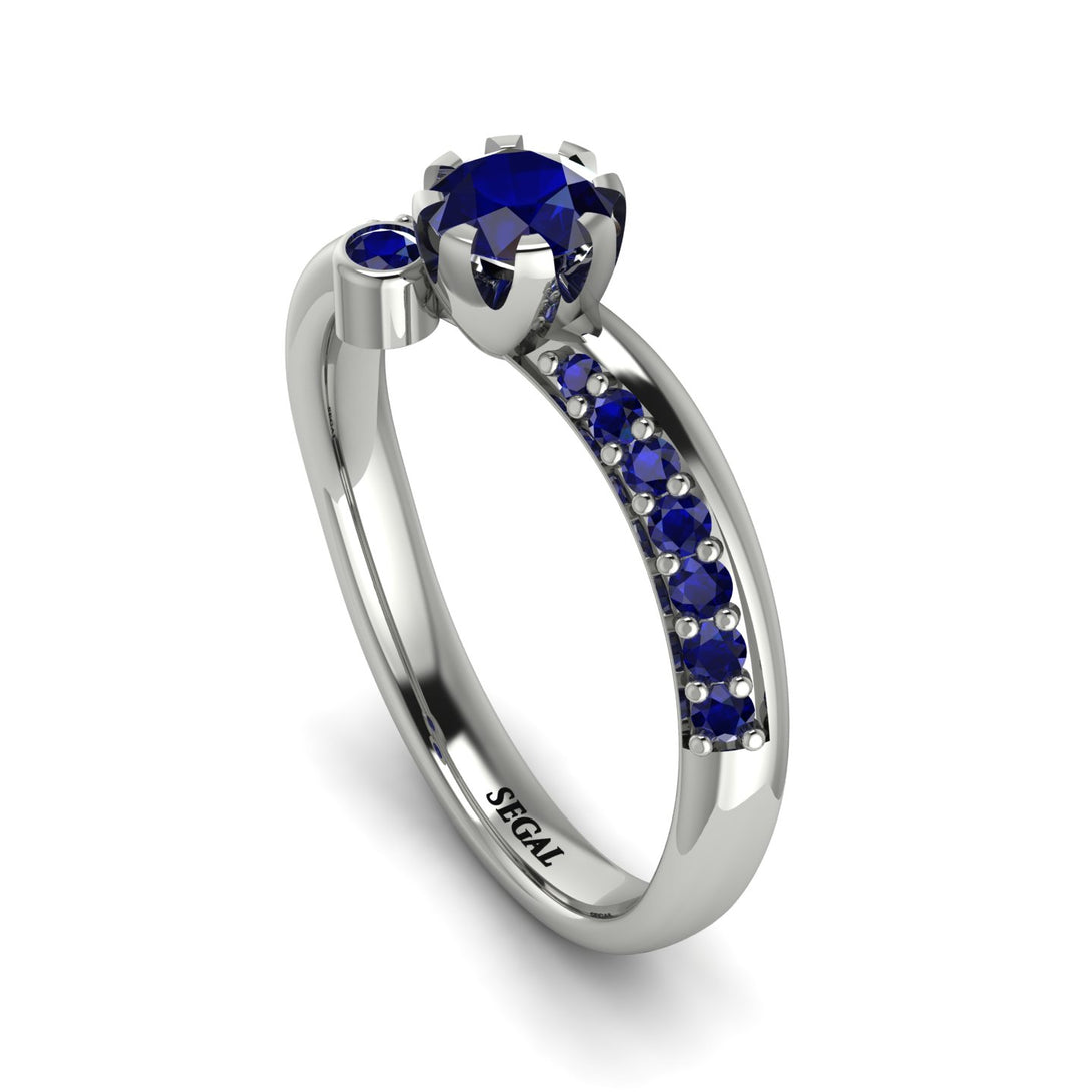 Delicate Sapphire Engagement Ring - Karen No. 75