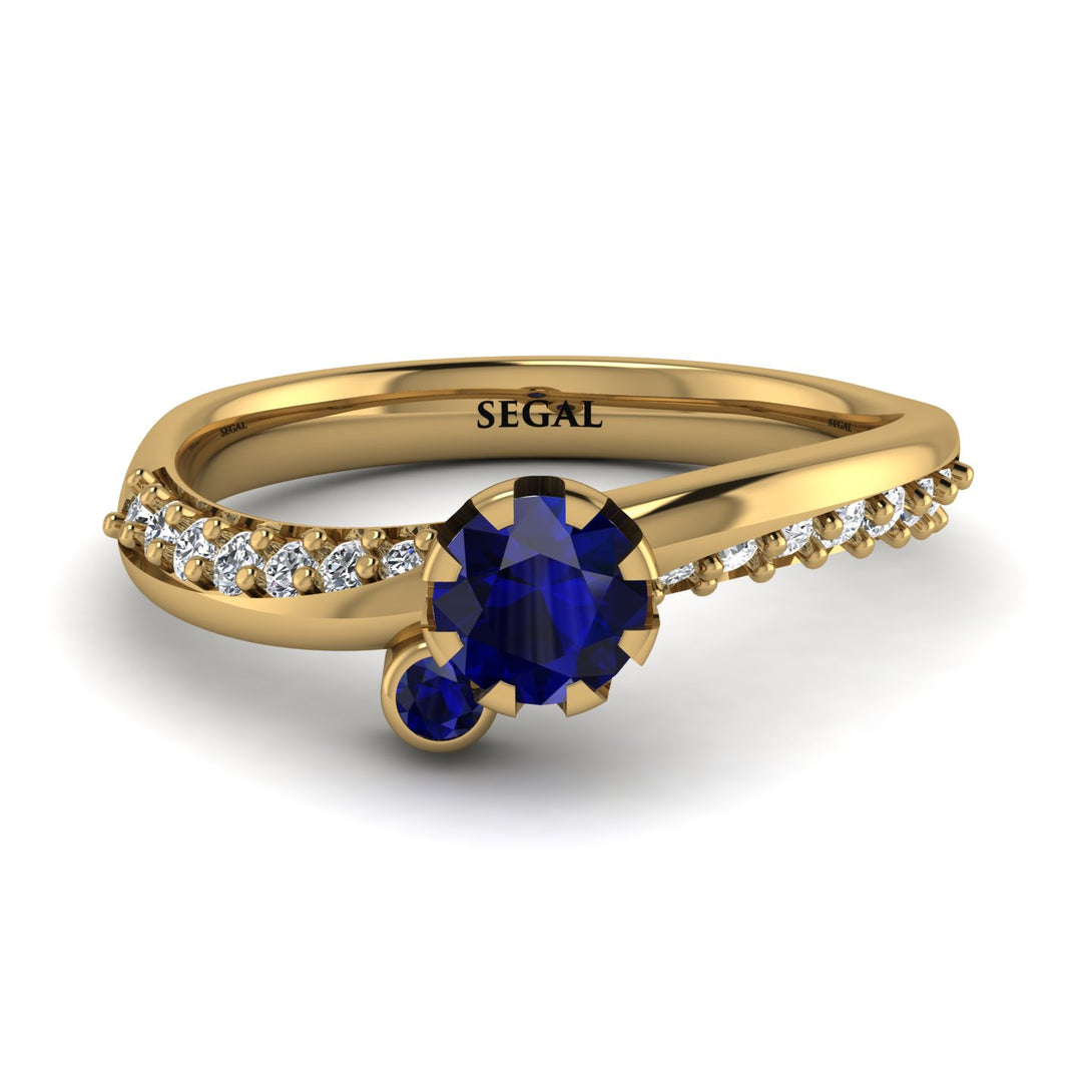 Delicate Sapphire Engagement Ring - Karen No. 13