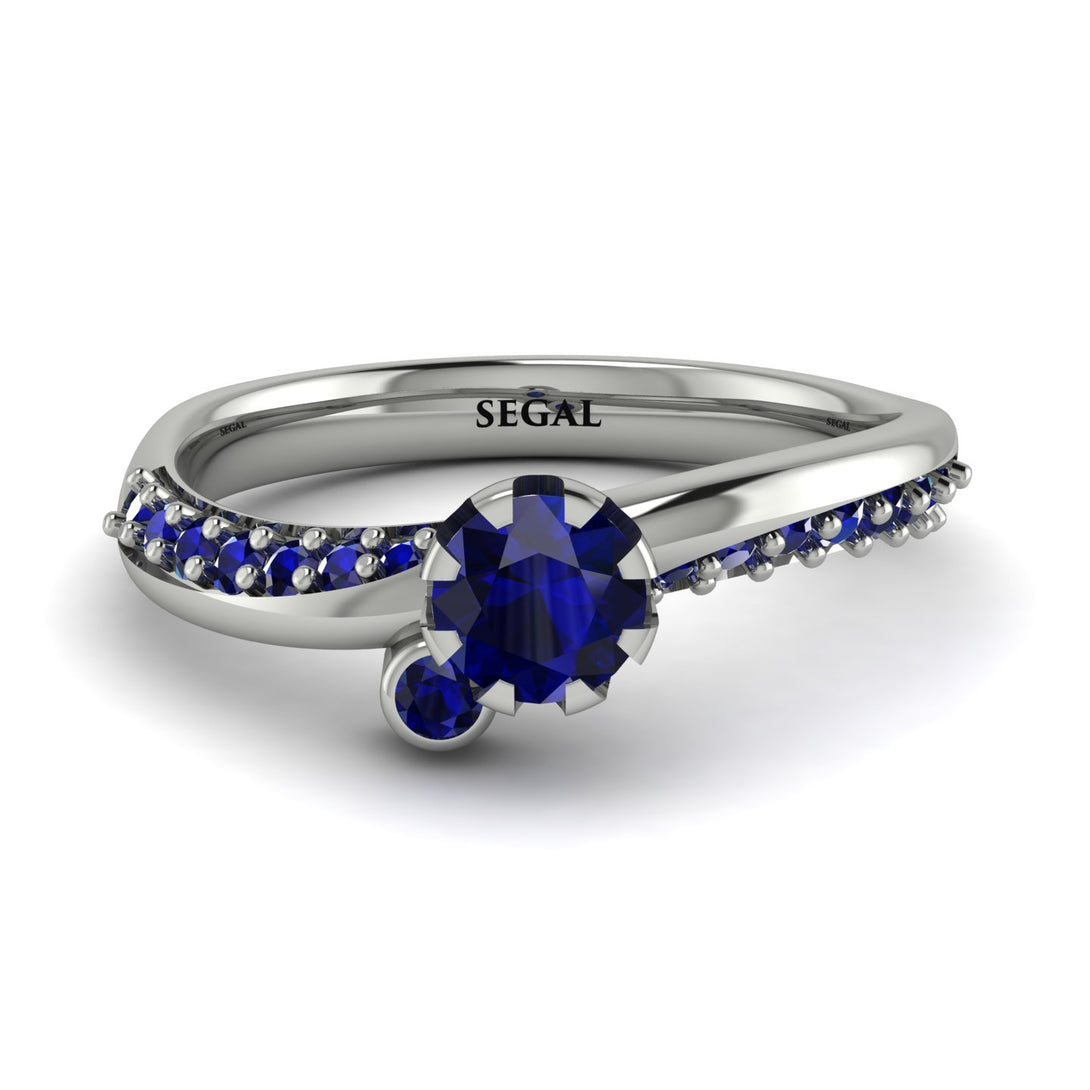 Delicate Sapphire Engagement Ring - Karen No. 75