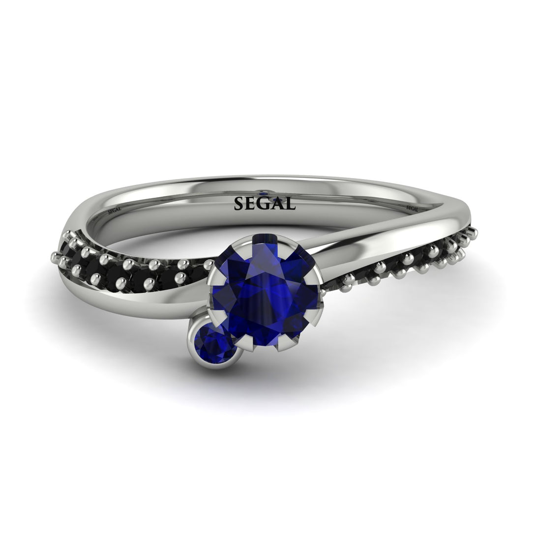 Delicate Sapphire Engagement Ring - Karen No. 45