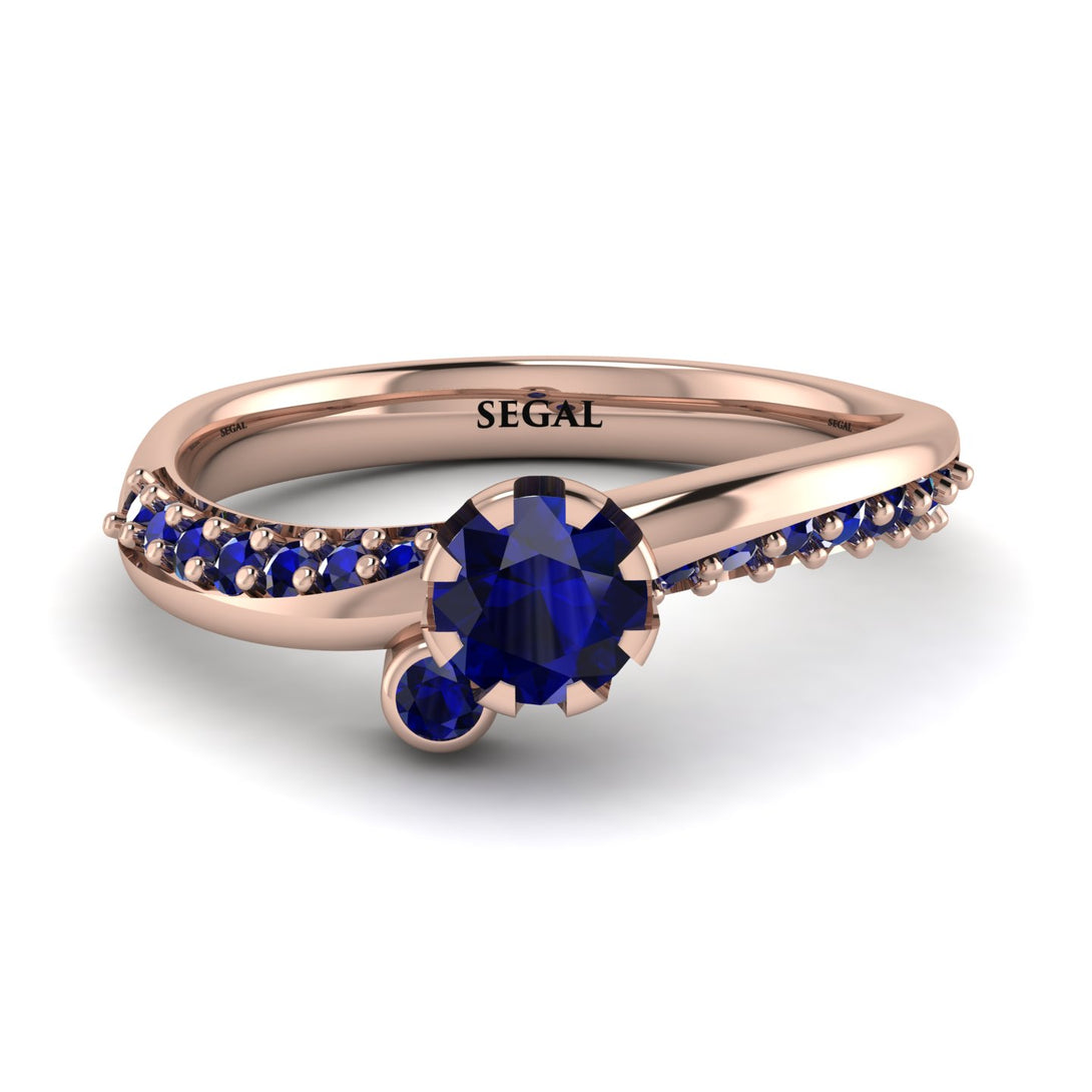 Delicate Sapphire Engagement Ring - Karen No. 74