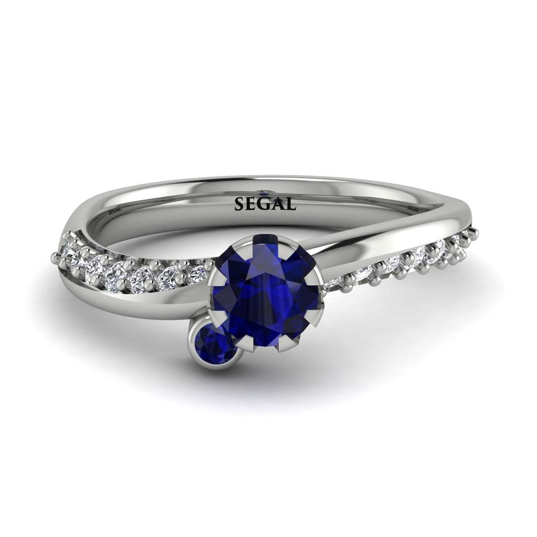 Delicate Sapphire Engagement Ring - Karen No. 15