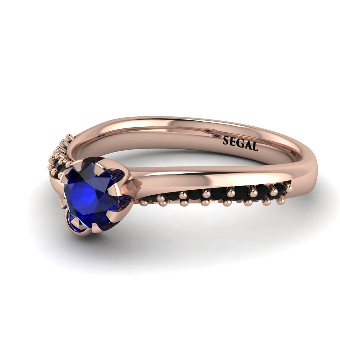 Delicate Sapphire Engagement Ring - Karen No. 44