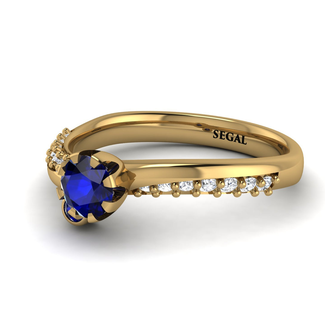 Delicate Sapphire Engagement Ring - Karen No. 13