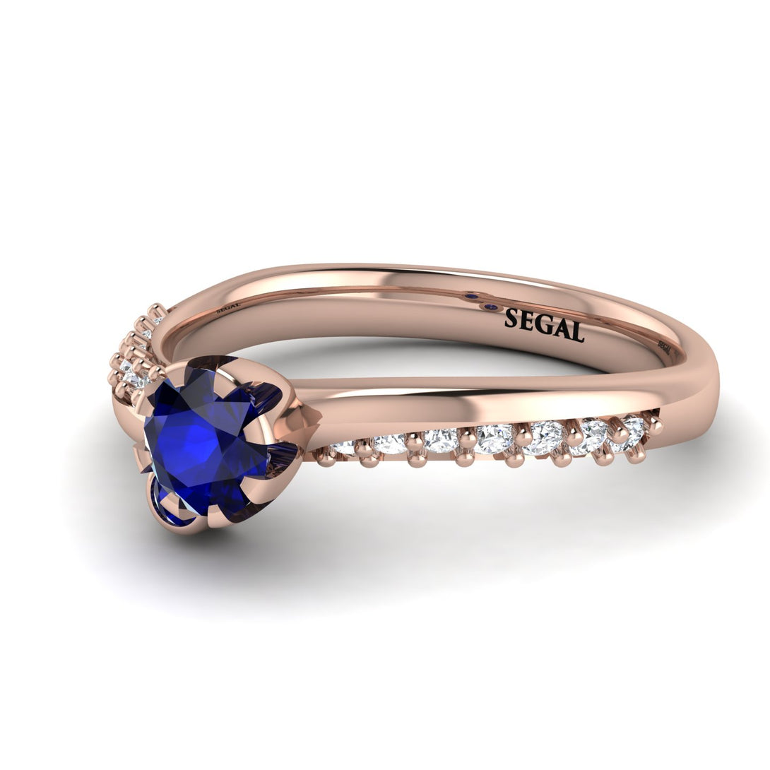 Delicate Sapphire Engagement Ring - Karen No. 14