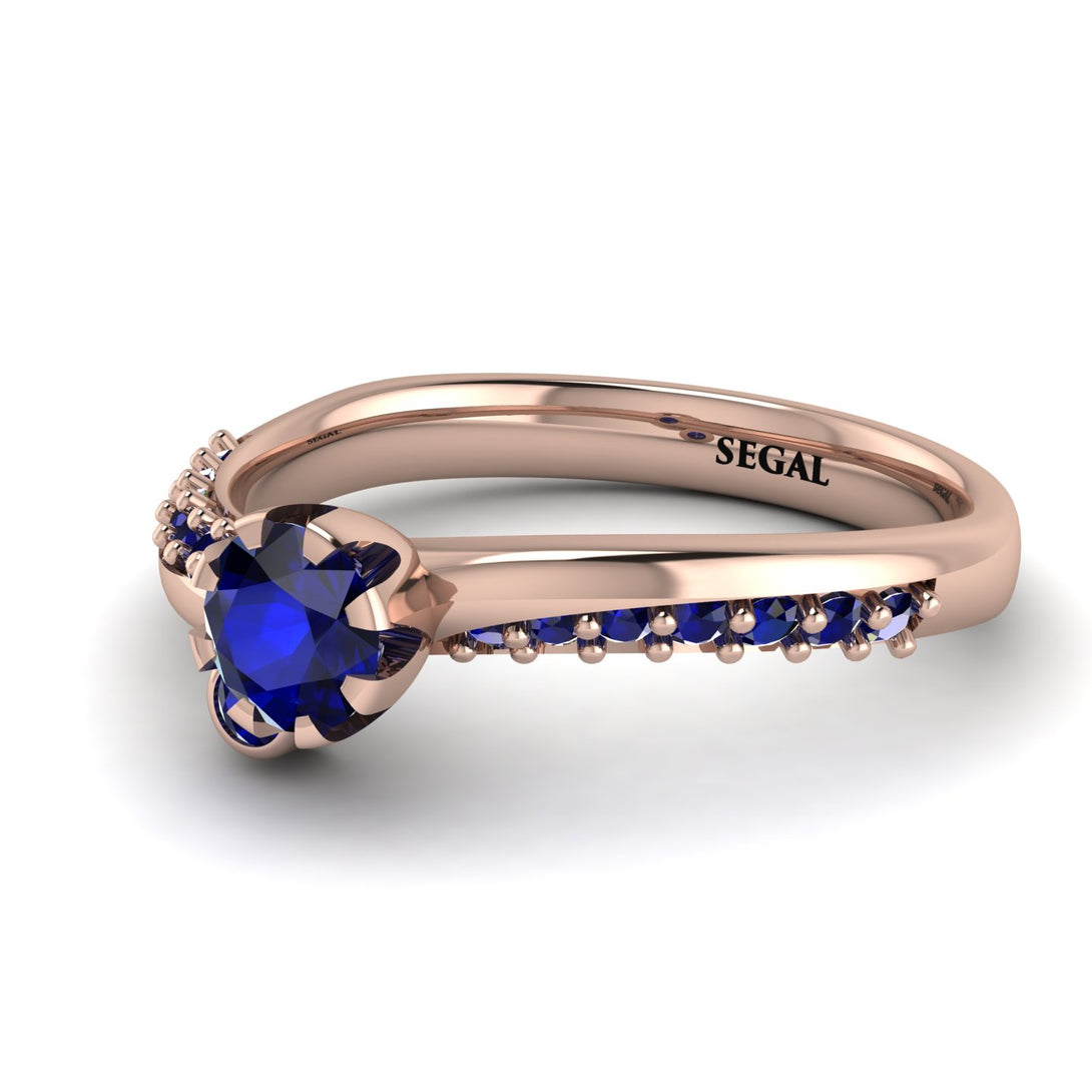 Delicate Sapphire Engagement Ring - Karen No. 74