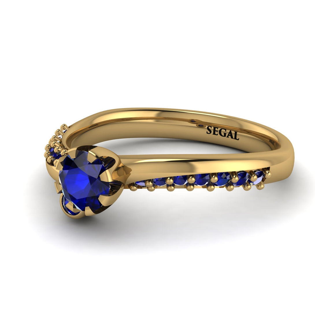 Delicate Sapphire Engagement Ring - Karen No. 73