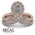 Diamond Pear Shape Stacking Bridal Set - Emilia No. 2 image 3