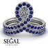 Diamond Pear Shape Stacking Bridal Set - Emilia No. 63