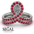 Diamond Pear Shape Stacking Bridal Set - Emilia No. 48 image 3