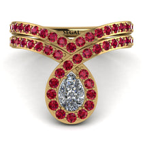 Diamond Pear Shape Stacking Bridal Set - Emilia No. 46 image 1