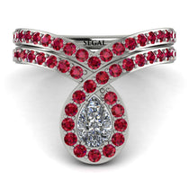 Diamond Pear Shape Stacking Bridal Set - Emilia No. 48 image 1