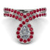 Diamond Pear Shape Stacking Bridal Set - Emilia No. 48 image 1