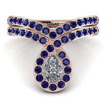 Diamond Pear Shape Stacking Bridal Set - Emilia No. 62 image 1