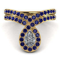Diamond Pear Shape Stacking Bridal Set - Emilia No. 61 image 1