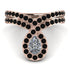 Diamond Pear Shape Stacking Bridal Set - Emilia No. 32 image 1
