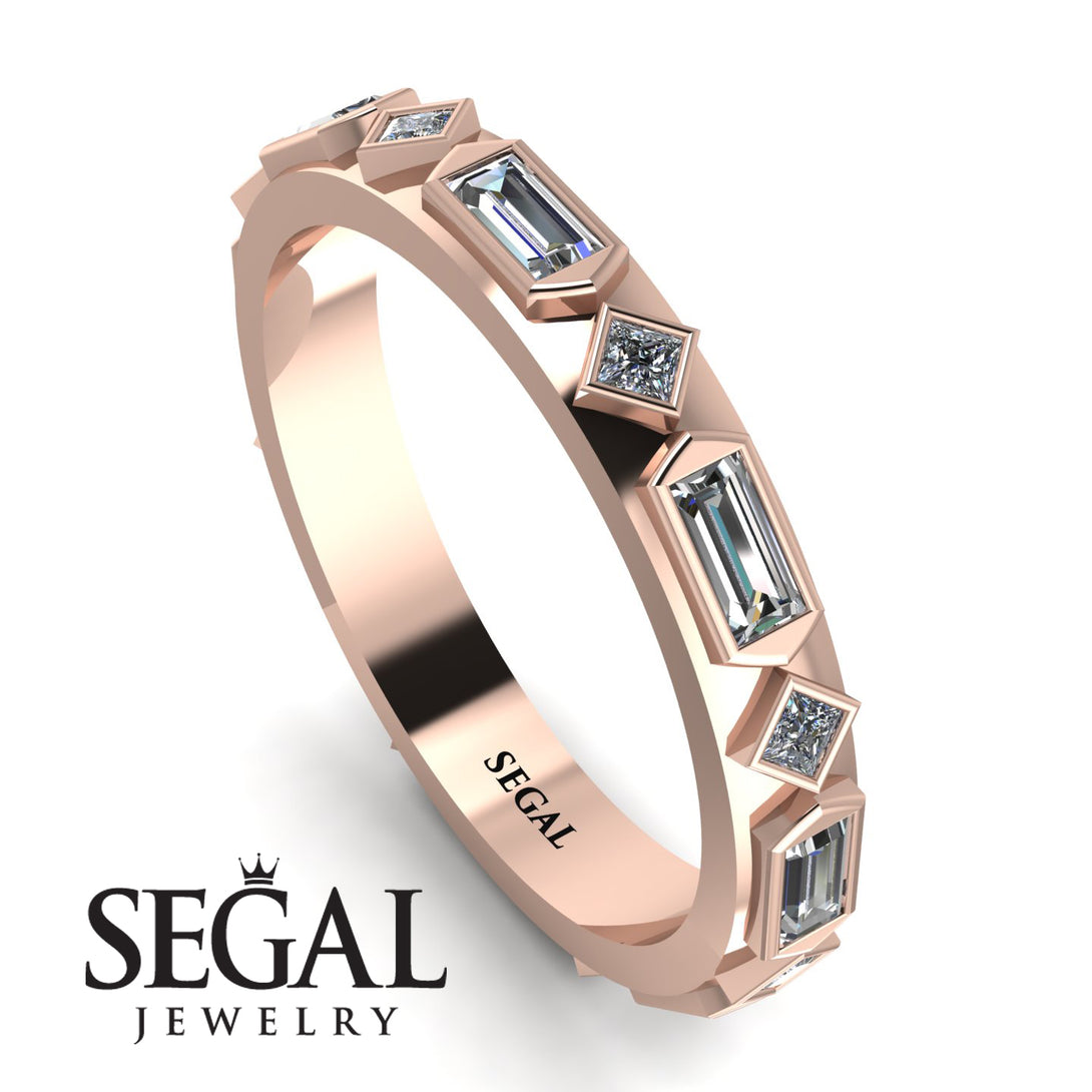 Diamond Baguette & Princess Eternity Band - Andrea No. 2